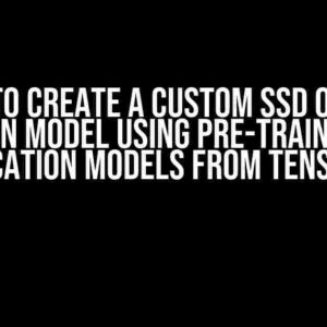 How to Create a Custom SSD Object Detection Model using Pre-Trained Image Classification Models from Tensorflow?